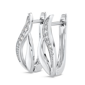 Kolczyki z białego złota z diamentami BPK-17B