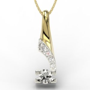 Wisiorek z żółtego i białego złota z diamentami JPW-66ZB