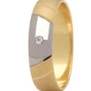 Obrączka z żółtego i białego złota ST-52ZB-m
