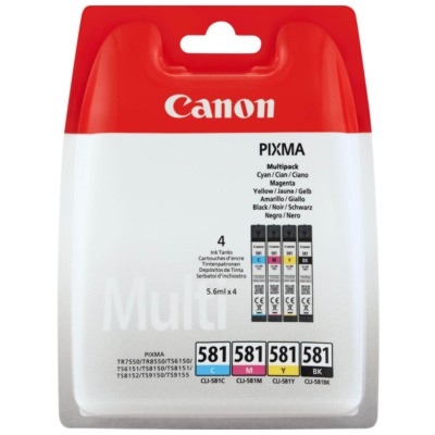 Tusze Oryginalne Canon CLI-581 CMYK (2103C004) (czteropak) - DARMOWA DOSTAWA w 24h