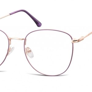 Oprawki okulary Pilotki zerówki korekcyjne 924A fioletowo-złote