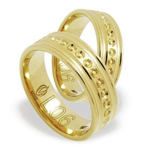 Obrączka z żółtego złota ŁL-06Z-light-k