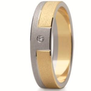 Obrączka z żółtego i białego złota ST-6ZB-m