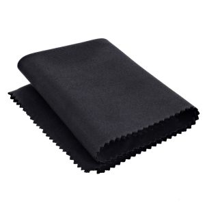 Ściereczka premium z mikrofibry do okularów 220g - czarna 18x15