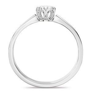 Pierścionek zaręczynowy z białego złota z brylantem 0,30ct F/VVS1 BP-2130B