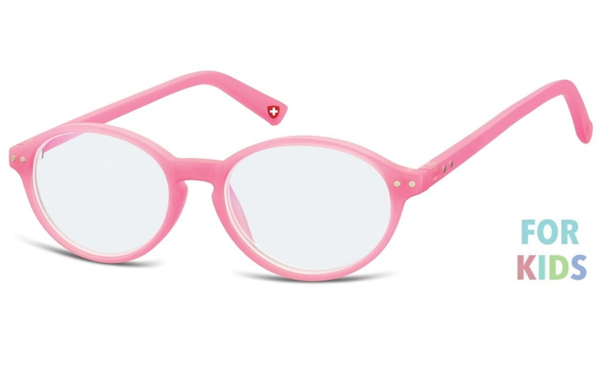 Dziecięce okulary z Filtrem Niebieskim do komputera zerówki Lenonki KBLF2A RÓŻOWE