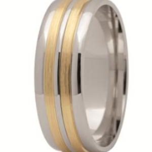 Obrączka z żółtego i białego złota ST-156ZB-m