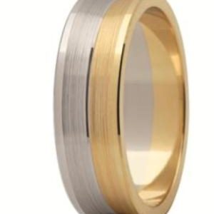 Obrączka z żółtego i białego złota ST-169ZB-m