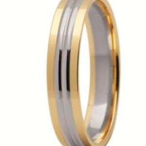 Obrączka z żółtego i białego złota ST-250ZB-m