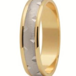 Obrączka z żółtego i białego złota ST-184ZB-k