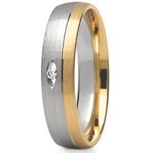 Obrączka z żółtego i białego złota ST-288ZB-k