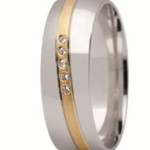 Obrączka z żółtego i białego złota ST-256ZB-k