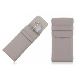 Pokrowiec na okulary zamykany na klapkę ET-135B szary