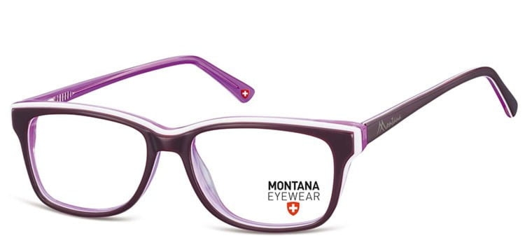 Damskie Okulary oprawki korekcyjne, optyczne nerdy Montana MA81D fioletowe