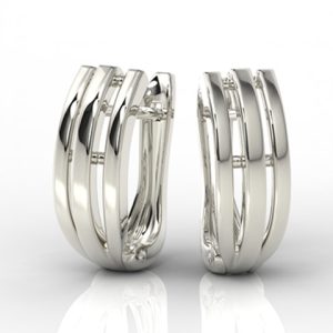 Kolczyki z białego złota BPK-29B