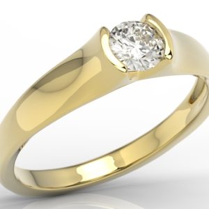 Pierścionek zaręczynowy z żółtego złota z brylantem 0,36ct BP-2636Z