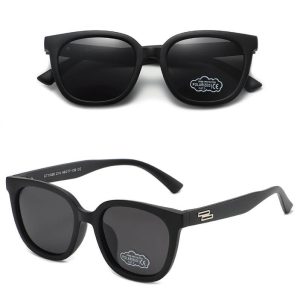 Dziecięce 5-9 lat gumowe okulary przeciwsłoneczne polaryzacyjne POL-JR-66 czarne