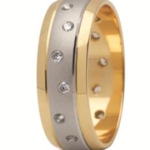 Obrączka z żółtego i białego złota ST-158ZB-k
