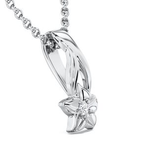 Wisiorek z białego złota z brylantem BPW-15B