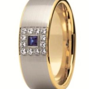 Obrączka z żółtego i białego złota ST-242ZB-m