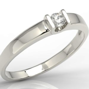 Pierścionek zaręczynowy z białego złota z brylantem JP-9808B