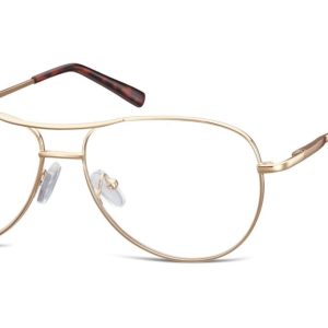 Zlote Okulary oprawki Pilotki metalowe korekcyjne 699B
