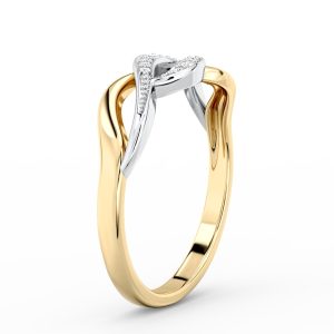 Pierścionek z żółtego i białego złota z diamentami BP-17ZB