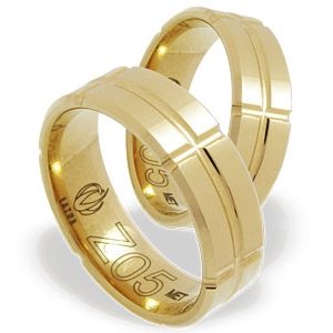 Obrączka z żółtego złota ŁZ-05Z-k
