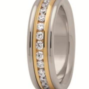 Obrączka z żółtego i białego złota ST-83ZB-m
