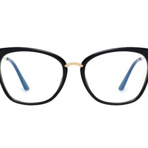 Okulary kocie do komputera damskie z filtrem BLUE Light zerówki 2574