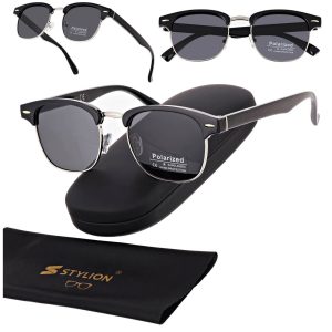 Okulary przeciwsłoneczne z polaryzacją POL-5061A czarny/srebrny