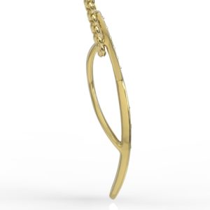 Wisiorek z żółtego złota z rubinami i diamentami APW-97Z-R