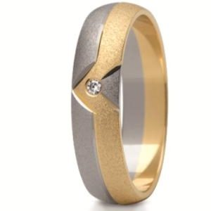 Obrączka z żółtego i białego złota ST-10ZB-m