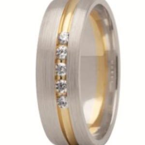 Obrączka z żółtego i białego złota ST-157ZB-k