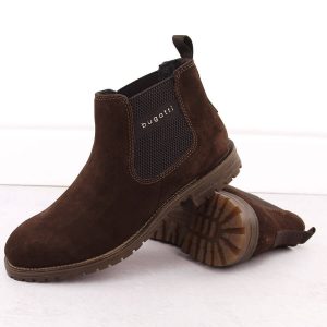 Skórzane sztyblety męskie ocieplane brązowe Bugatti 311-AOB31-1400