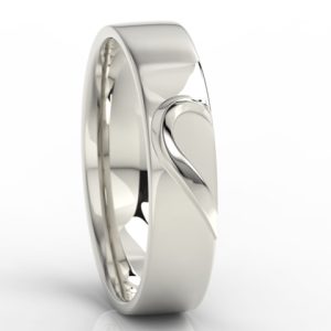 Obrączka męska z białego złota OB-01B