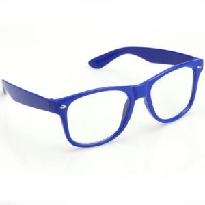 Granatowe okulary zerówki Kujonki nerdy