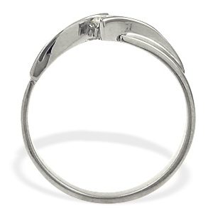 Pierścionek zaręczynowy z białego złota z diamentem CP-4010B