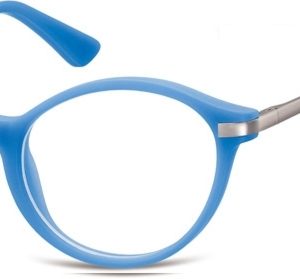 Okulary dziecięce zerówki okrągłe lenonki AK50A niebieskie
