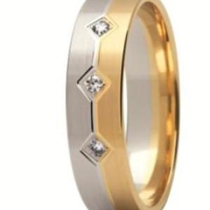 Obrączka z żółtego i białego złota ST-227ZB-m