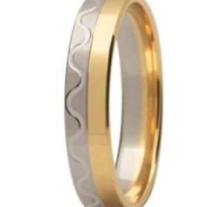 Obrączka z żółtego i białego złota ST-230ZB-k