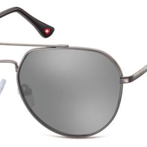 Okulary przeciwsłoneczne pilotki Montana MS90 srebrne lustrzanki grafit/srebrny