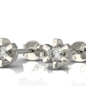 Kolczyki z białego złota z brylantami APK-9412B