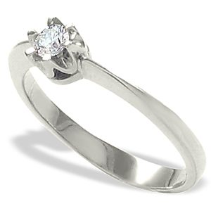 Pierścionek zaręczynowy z białego złota z diamentem 0,12 ct wzór AP-1012B