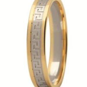 Obrączka z żółtego i białego złota ST-248ZB-k