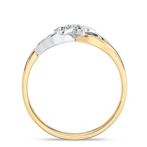 Pierścionek z żółtego i białego złota z diamentem BP-14ZB