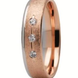 Obrączka z czerwonego i białego złota ST-264CB-k