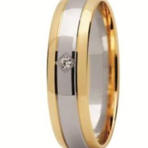 Obrączka z żółtego i białego złota ST-255ZB-m