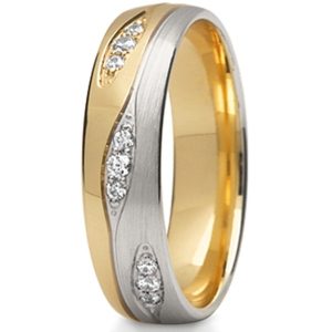 Obrączka z żółtego i białego złota ST-287ZB-k