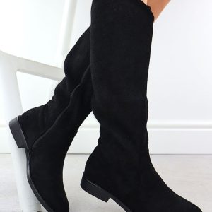 Kozaki damskie ażurowe czarne S.Barski HY52-533